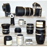 Extensive Praktisix II Outfit inc Sonnar 180mm f2.8 & 300mm f4 Lenses.