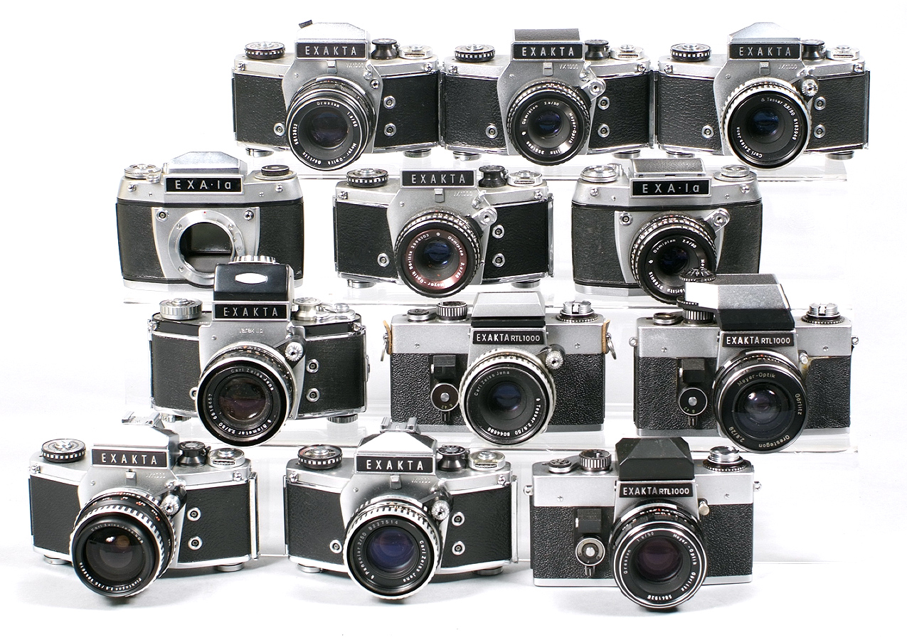 Box of Approx 12 Exakta Cameras, Most with Lenses. To include VX1000 with Flektagon 35mm f2.