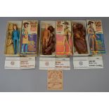 Four Marx Johnny West Series action figures: Jay West,