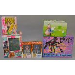 Five boxed Japanese Anime action figures including a Max Factory 1:8 scale painted figure,