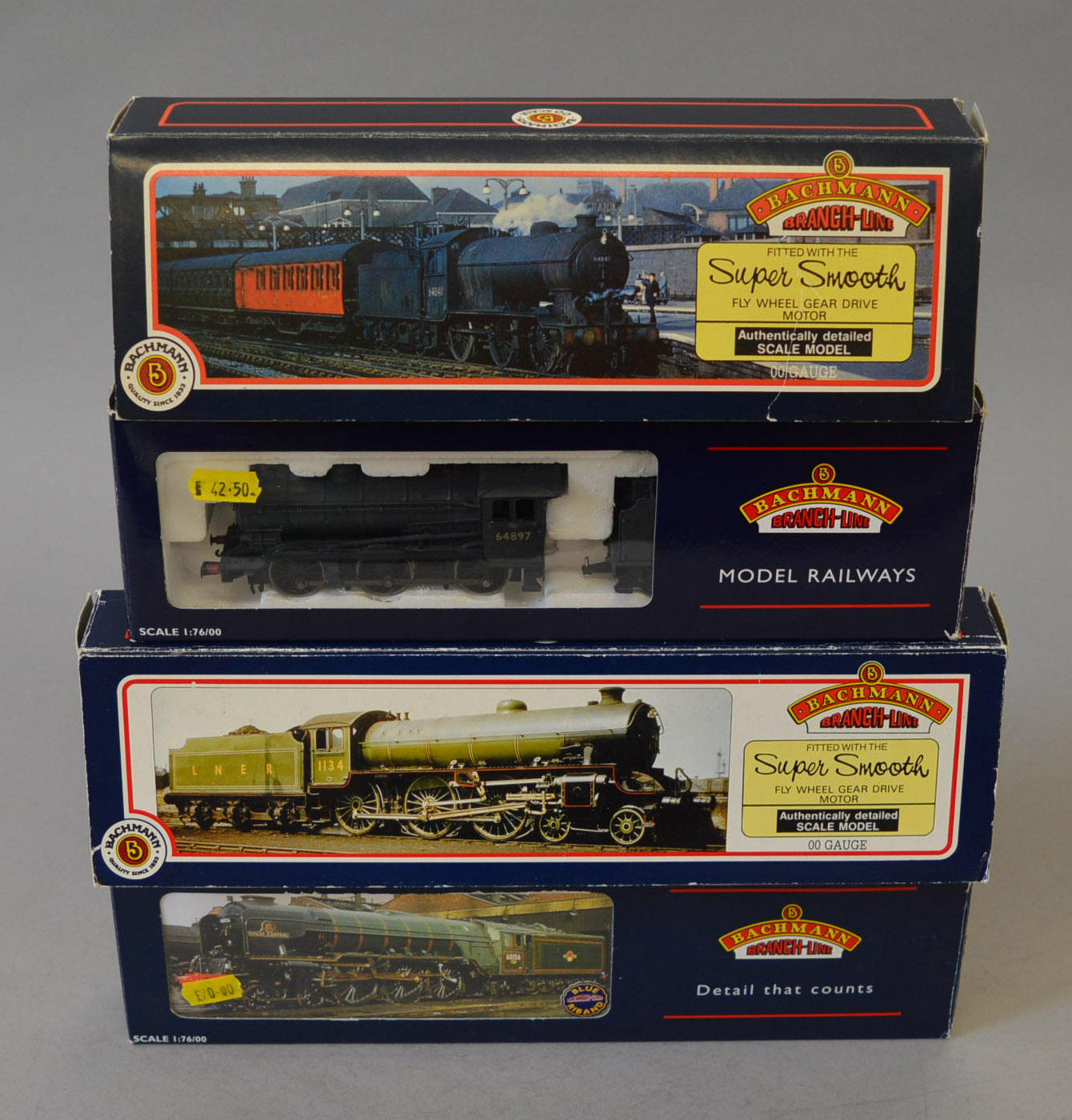 OO gauge, Bachmann, four Steam Locomotives:31-701 BR black B1 61241 'Viscount Ridley',