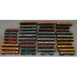 HO/OO Gauge. A good quantity of mixed unboxed Railway Carriages by Lima, Tri-ang, Hornby etc,.
