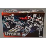 A boxed Maketoys 'Utopia' Transformer Toy, third party version of 'Metroplex',