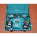 Two Makita cordless drills