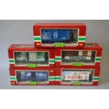 G gauge, LGB, 5 x rolling stock: 30420; 46280; 46260; 42285; 4128. Overall appear G, boxed.