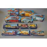 Eleven boxed Matchbox 'King Size' diecast models including K-138 Fire Recue Set and K-135 Mercedes