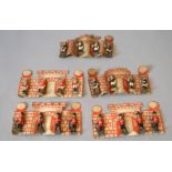 Five carded sets of metal soldier figures by Cherilea, each card containing four figures,