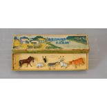 Britains Farm No. 133F set, comprising of horse, cow, two sheep, donkey, lamb and piglet.