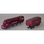 O Gauge. An unboxed Lionel Locomotive and Tender, repainted to a reasonable standard.