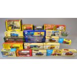 Twenty boxed diecast Corgi models, mostly truck and van models,