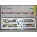 HO Gauge. A boxed Trix 22131 'Dieseltriebzug Tee Ram' four piece set, overall appears G+ in G box.