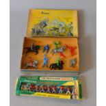 Two vintage plastic figure sets, Selcol ' Kings' Knights',