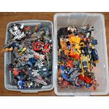 Large quantity of Hasbro/Takara Transformers and similar transforming toys.