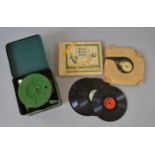 Bing (Germany) Pygmyphone clockwork gramophone, in tinprinted box with hinged lid, with key,