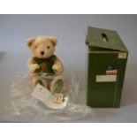A boxed 'Harrods' Bear, c 1995,with 'Harrods Ten Teddies Anniversary' tag, appears VG.