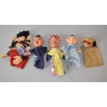 Chad Valley Hank the Cowboy hand puppet, rubber head and hands are VG, some discolouration,