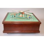 A vintage French 'Jeu de Course', mechanical horse racing betting game, 50 x 50 x 28 cm approx.