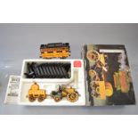 Hornby Stephenson's Rocket Real Steam Train Set, VG, boxed. Together with an unboxed coach.