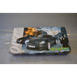 A boxed Scalextrix James Bond 'Quantum of Solace' slot car racing set. Appears VG in G+ box.