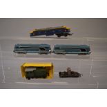 OO Gauge. Four unboxed OO gauge model railway Locomotives, one with damage.