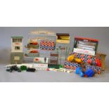 Slot Cars. A good quantity of Scalextric Accessories, track, buildings etc.