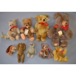 10 x teddy bears and soft toys, mostly Hermann but includes two Steiff,