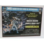 Moonraker (1979) Original rare Seiko watch style British Quad film poster stating "James Bond wears
