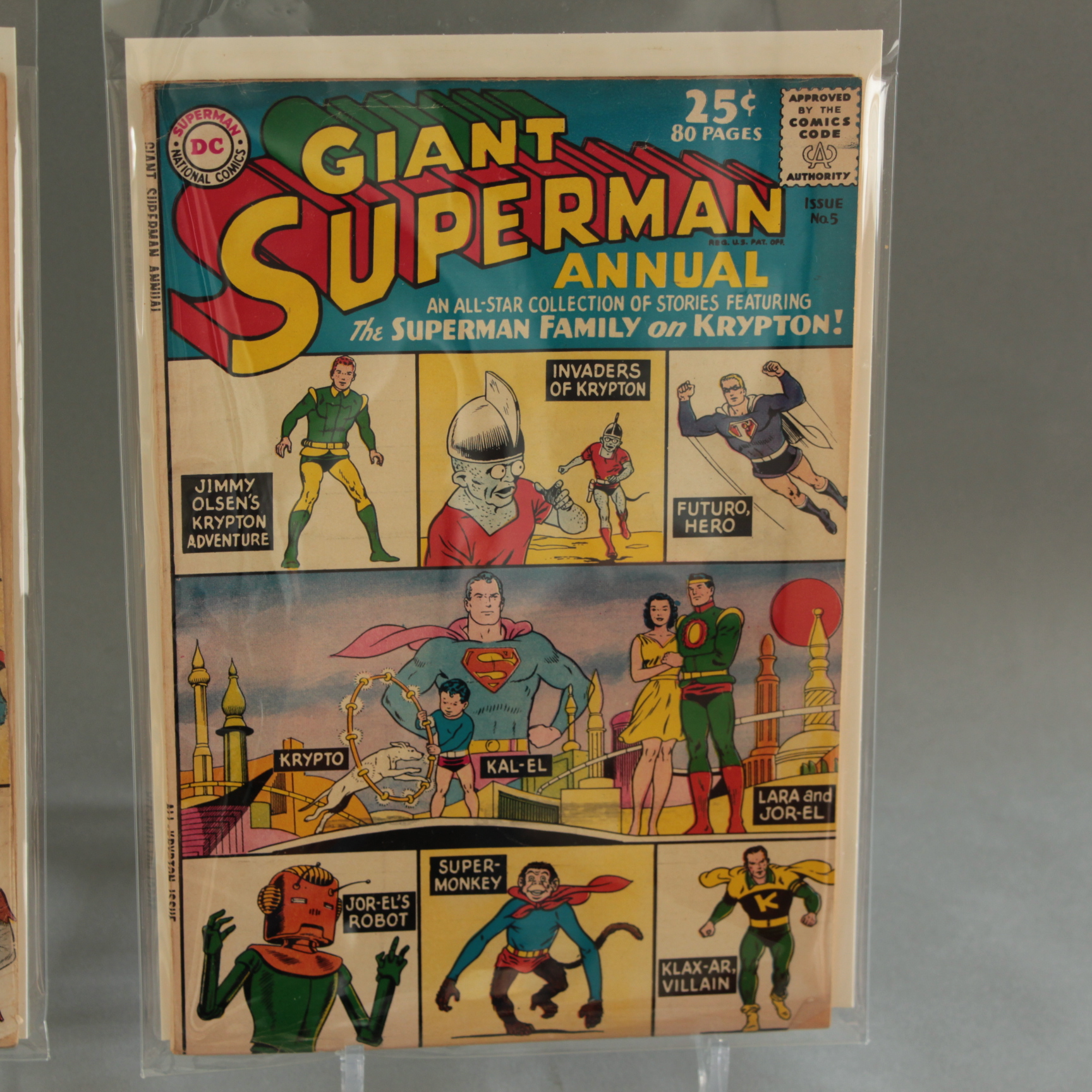 Set of 7 Superman Giant Annuals from the 1960's including Giant Annual #2 SUPER VILLAINS in fair - Image 2 of 2