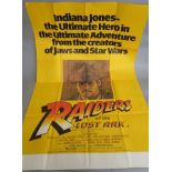 RAIDERS OF THE LOST ARK 1981 original UK 3 sheet film poster starring Harrison Ford as Indiana