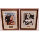 Two classic James Bond villains signed photos, Gert Frobe as Goldfinger and Joseph Wiseman as Dr No,