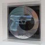 Die Another Day (2002) Ice Walther P99 prop hand gun complete in display case with eye logo in
