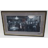 James Bond 50th Anniversary framed print featuring all the Bond 007 actors, 33" x 21".