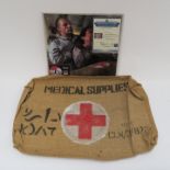 The Living Daylights (1987) Opium medical hessian sack with photo of the scene where the sack