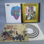 Collection of vinyl LP records in large box including Love - forever changes K 42015,