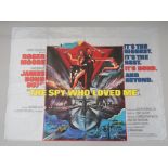 THE SPY WHO LOVED ME 1977 James Bond folded original British Quad film poster 30" x 40" starring