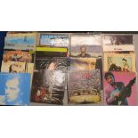 Collection of LP vinyl records including Elton John- Captain fantastic gatefold DJ LPX1,