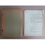 Original "You Only Live Twice" James Bond mimeographed typescript with green paper covers,