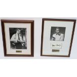 Two Sean Connery autographs, one on his photo and one under photo with C.O.A. on reverse.