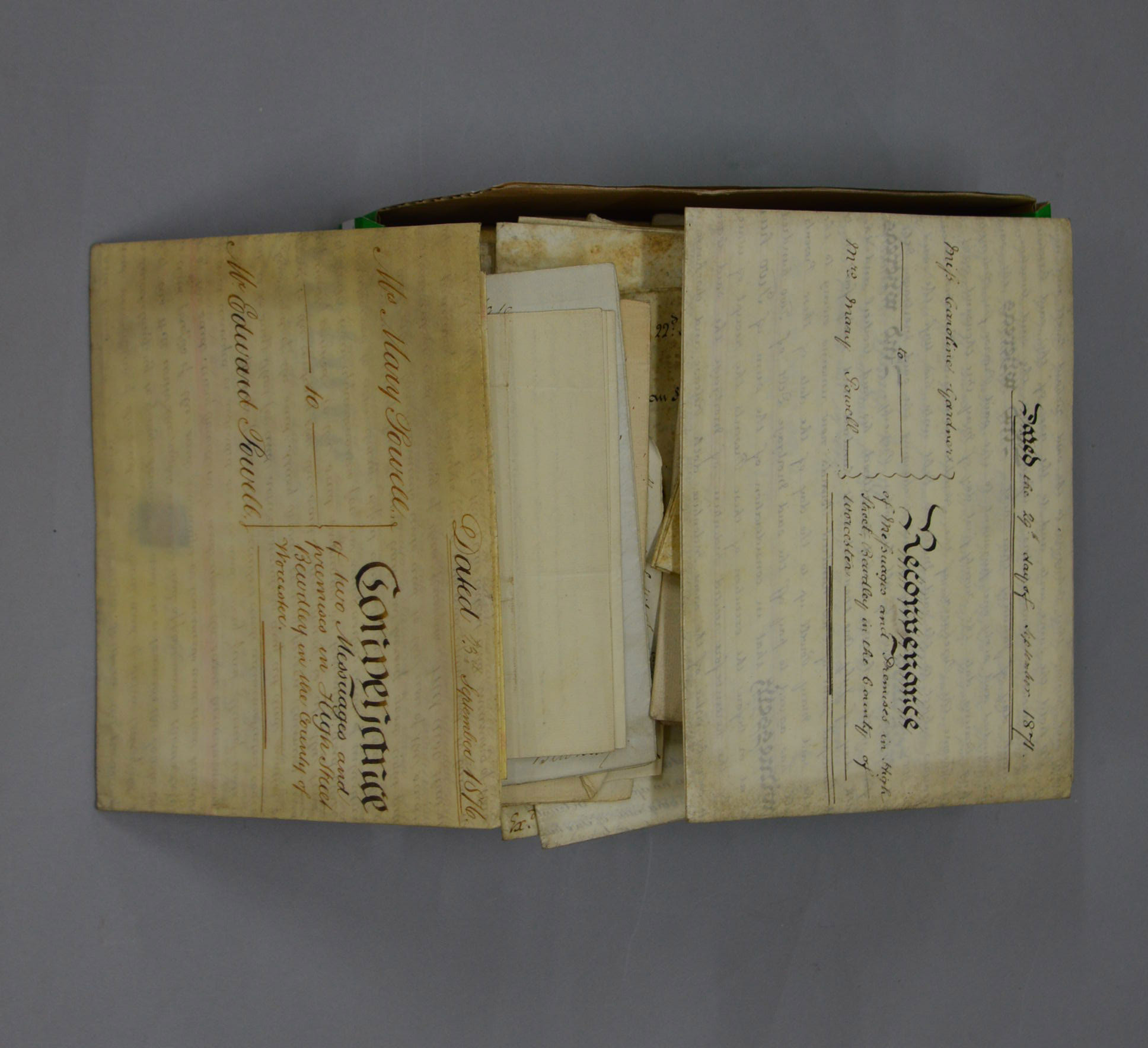 A collection of indentures including Marriage certificates, Conveyance etc.