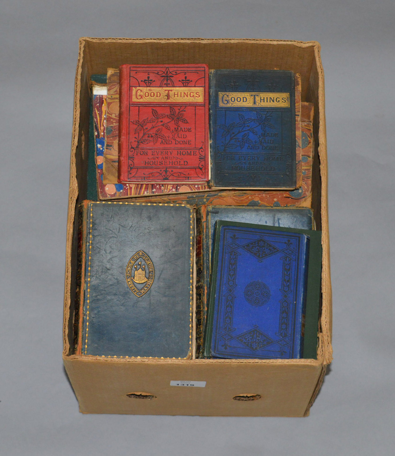 A collection of early 20th and 19th century books including non-fiction examples