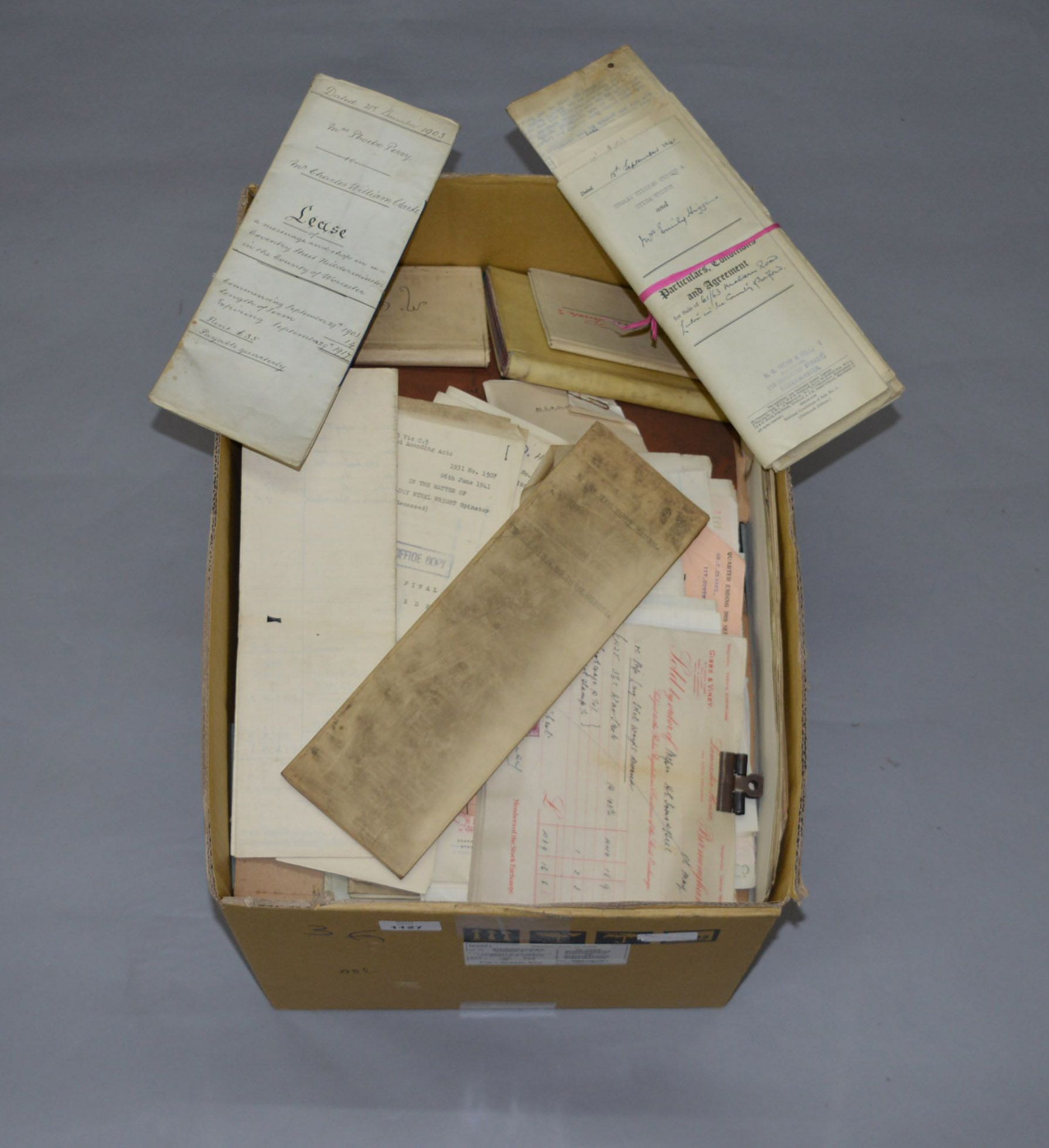 Approx 400 historical documents from the late 19th century to mid 20th century.