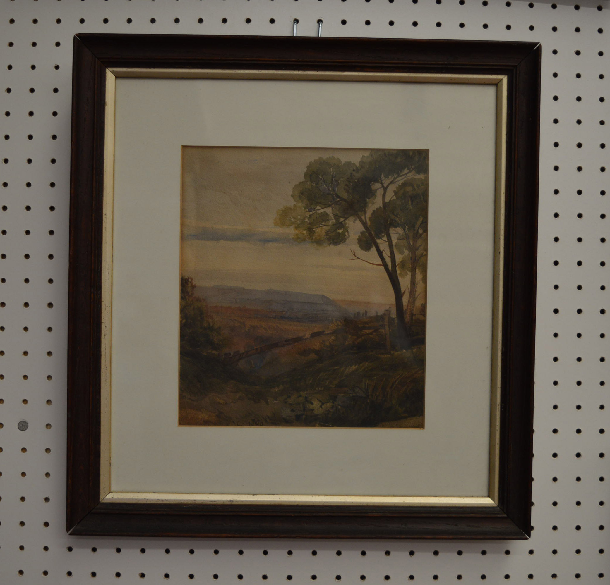 W. J. CALLCOTT. Watercolour depicting a rural landscape and woodland scene. Framed & glazed.