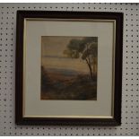 W. J. CALLCOTT. Watercolour depicting a rural landscape and woodland scene. Framed & glazed.