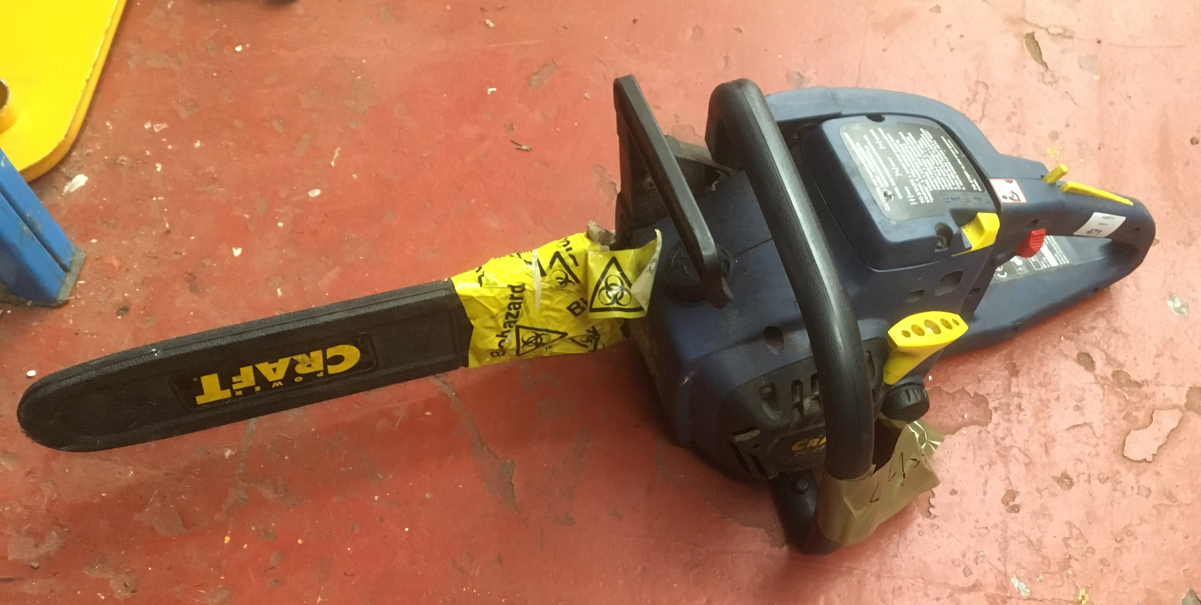 POLICE > POWER CRAFT petrol chainsaw [VAT ON HAMMER PRICE] [NO RESERVE]