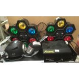 Selection of disco lighting equipment
