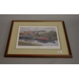 Two limited edition canal prints, Gary Tilyard "Inching Ahead" 19/ 500 and Keith turley M. A.