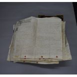 A good collection of indentures including George III 18th and 19th century examples.