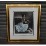 DOUGLAS HOFMANN. Giclee "The White Slip" limited edition 42/195.