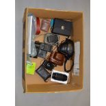 Mixed lot of camera equipment including Nikon SG20 and lenses etc