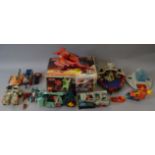 10 x vintage action figures/vehicles,